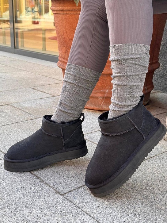 Женские ботинки UGG Classic Ultra Mini Platform - Black