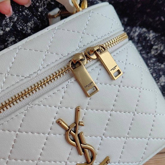 Кожаная косметичка Yves Saint Laurent Gaby Vanity 15x13 см   