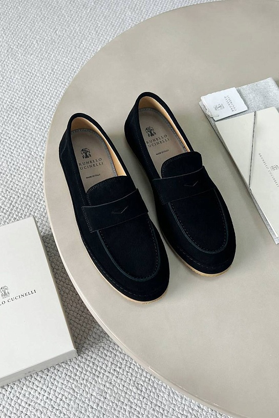 Мужские замшевые лоферы Brunello Cucinelli Premium