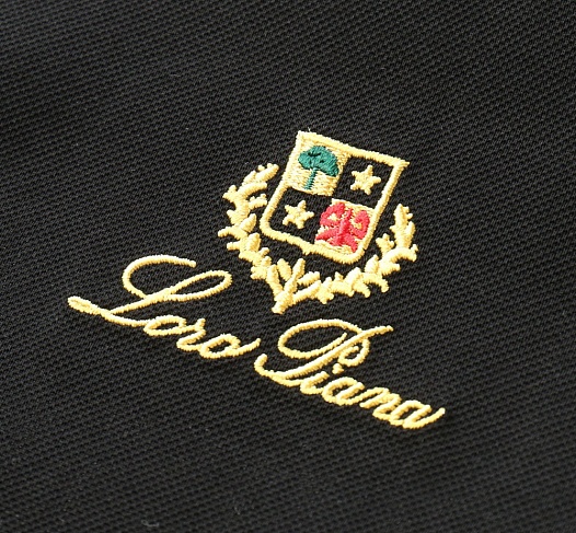 Мужское чёрное поло Loro Piana premium   