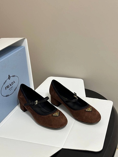 Женские замшевые туфли Prada premium   