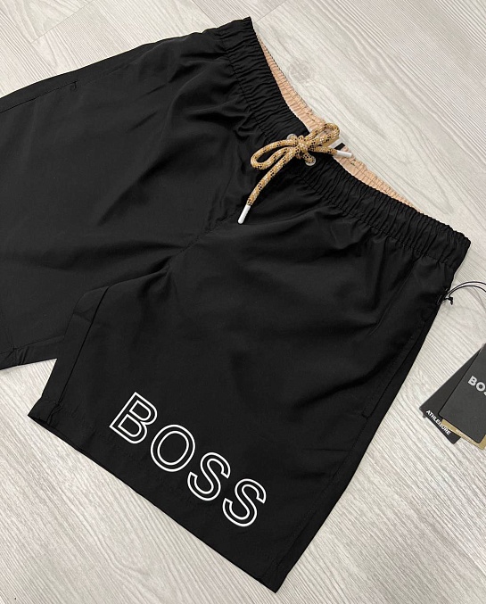 Мужские чёрные шорты Hugo Boss Mooneye