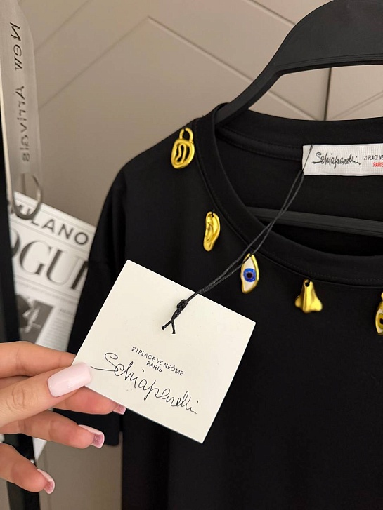 Женская базовая футболка Schiaparelli premium - Black