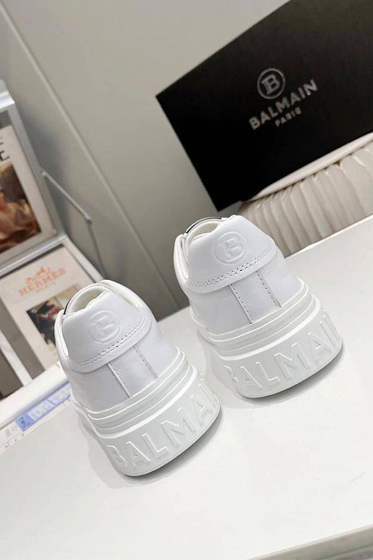 Мужские кожаные кроссовки Balmain B-Court