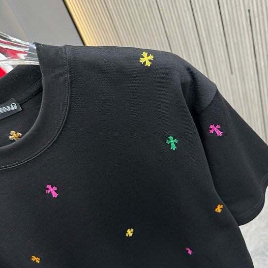 Чёрная оверсайз футболка Chrome Hearts Premium