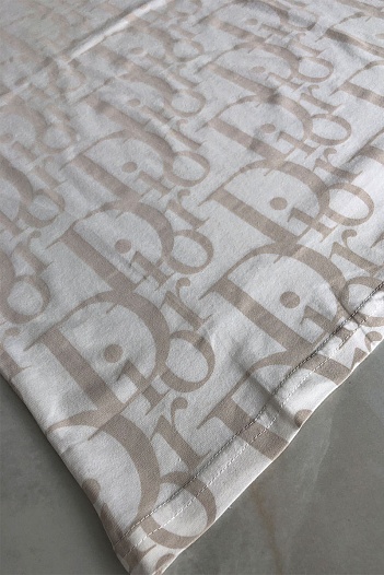 Белая мужская футболка Dior All-over Logo   