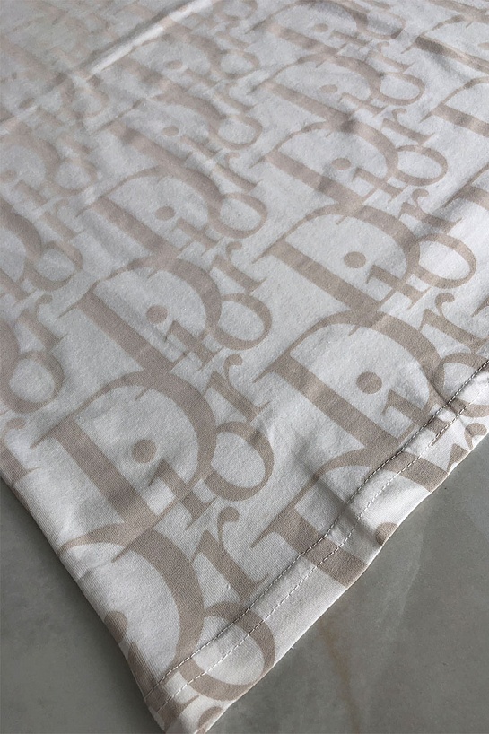 Белая мужская футболка Dior All-over Logo