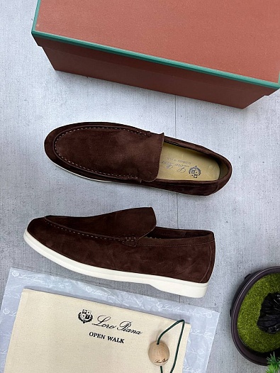 Мужские замшевые лоферы Loro Piana   