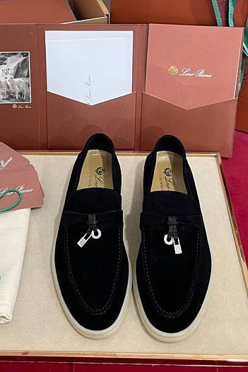 Женские замшевые лоферы Loro Piana Summer Charms Walk premium   