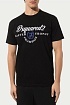 Мужская чёрная футболка Dsquared2 Master Trophy logo-print