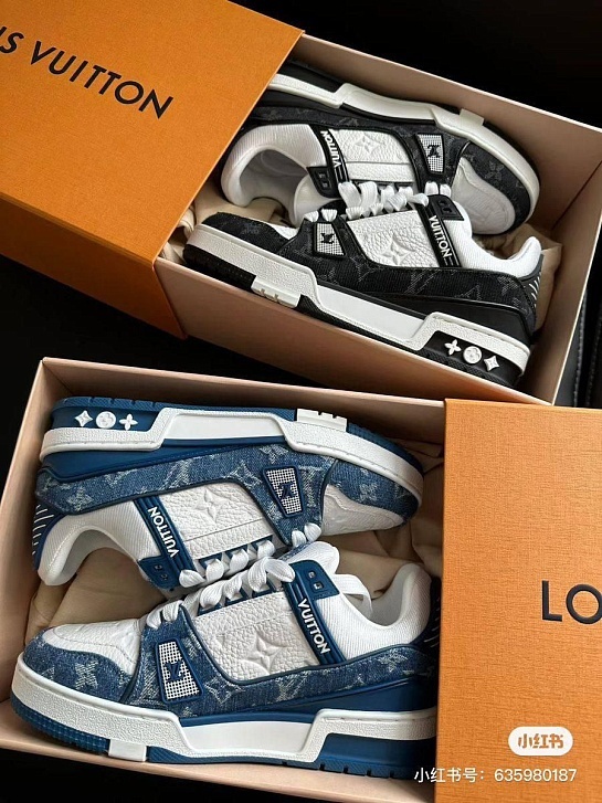 Женские кожаные кроссовки Louis Vuitton Trainer Monogram premium