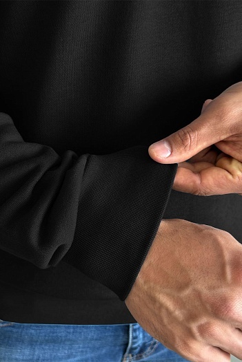 Свитшот чёрного цвета Moncler logo-patch   