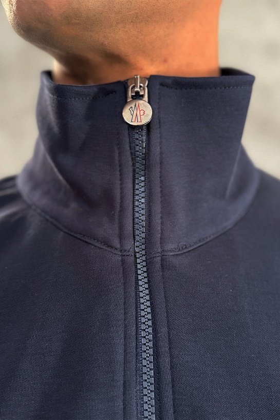 Тёмно-синий спортивный костюм Moncler logo-patch