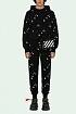 Мужской чёрный костюм Off-White logo all-over