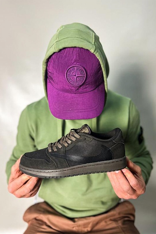 Кроссовки Travis Scott x Nike Air Jordan 1 Low "Velvet Brown" Premium