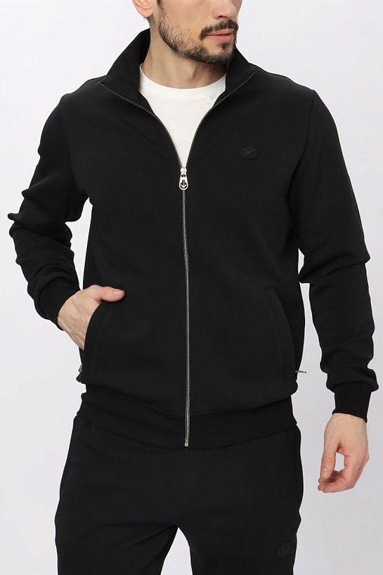 Чёрный спортивный костюм Emporio Armani logo-patch