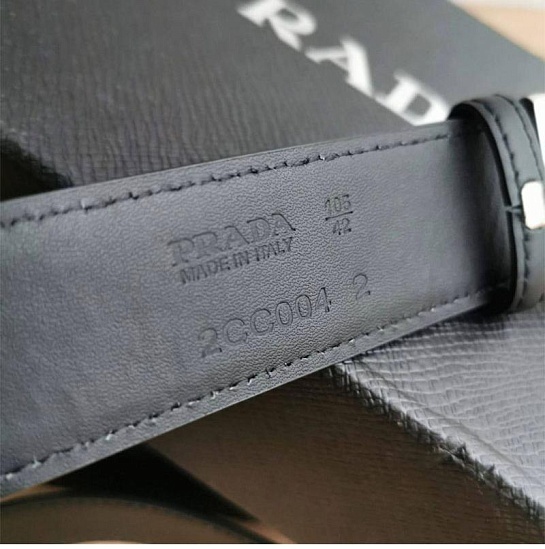 Кожаный ремень Prada (ширина 4 см)
