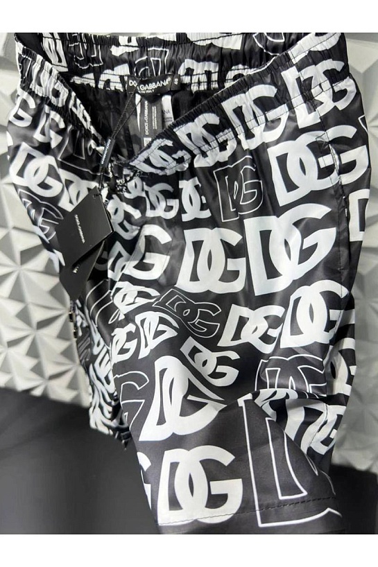 Мужские шорты Dolce & Gabbana monogram all-over - Black / White