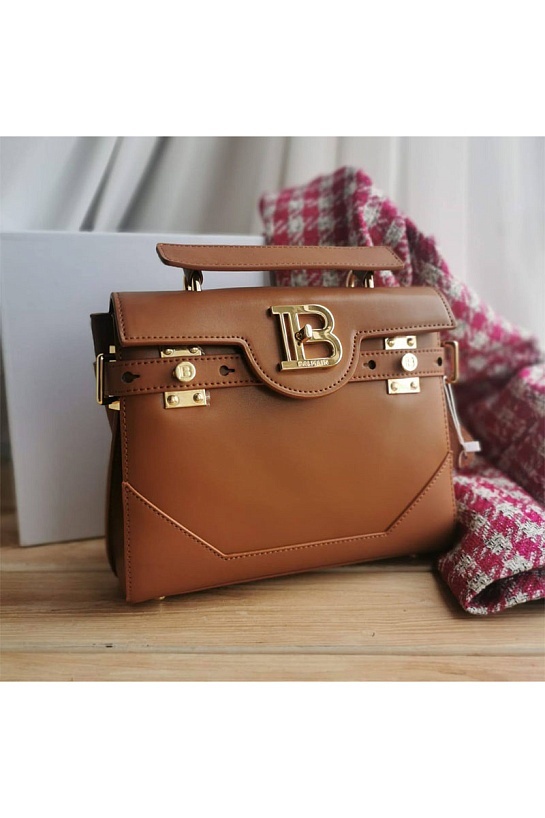 Женская кожаная сумка Balmain B-Buzz 24x21 см (6 расцветок)
