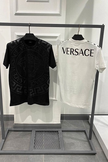 Мужская белая футболка Versace Medusa-print   