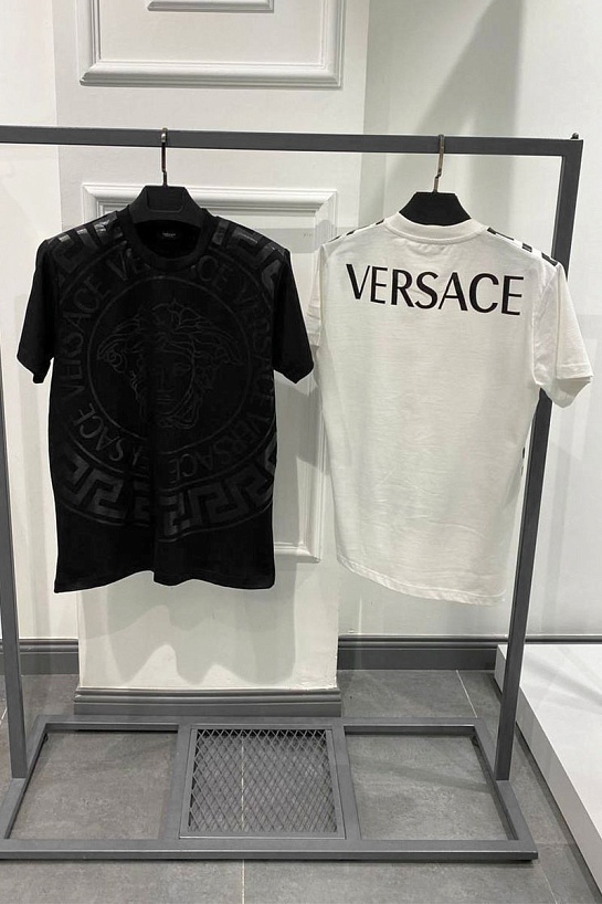 Мужская белая футболка Versace Medusa-print