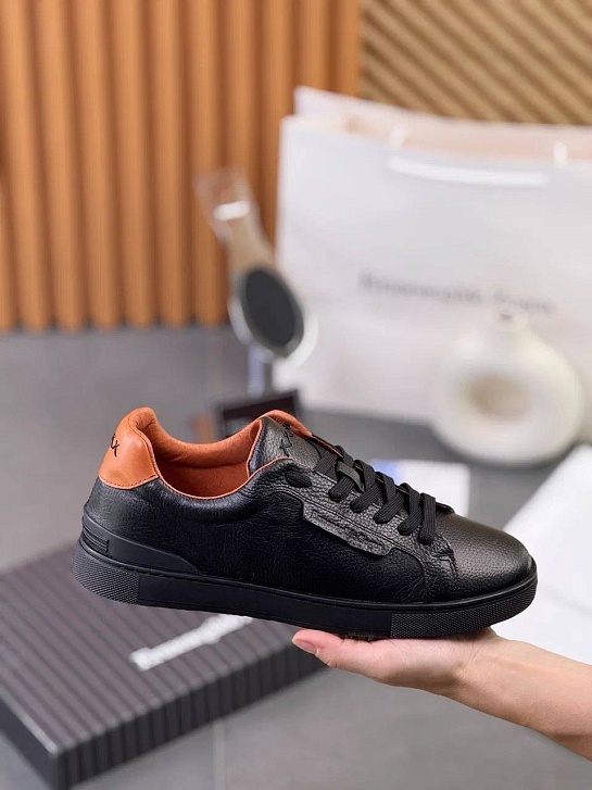 Мужские кожаные кроссовки Ermenegildo Zegna