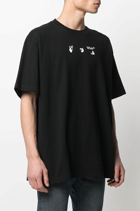 Чёрная оверсайз футболка Off-White 21SS Black Marker