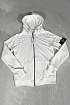 Белая кофта на молнии Stone Island compass-patch