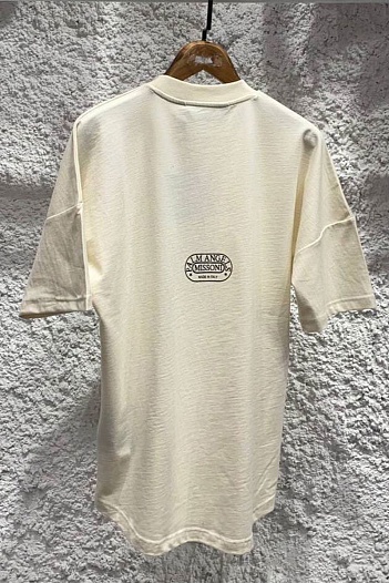 Кремовая оверсайз футболка Palm Angels x Missoni Sport Loose   