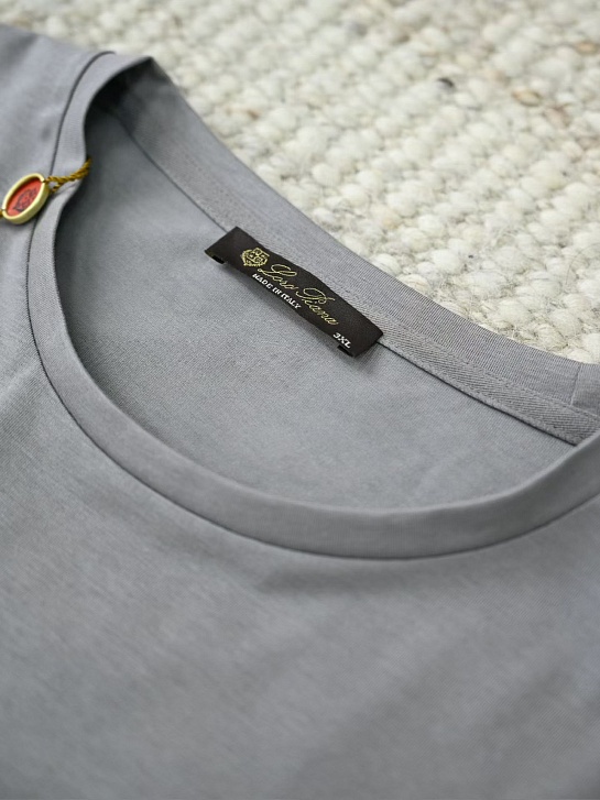 Мужская серая футболка Loro Piana premium