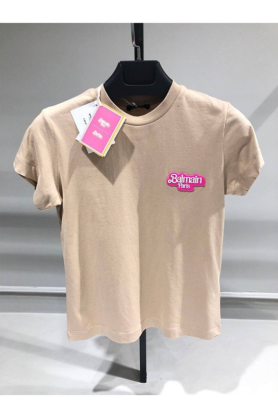 Женская футболка Balmain x Barbie - Beige