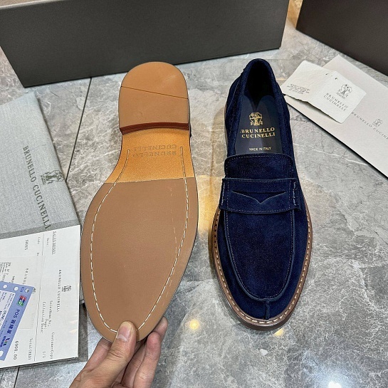 Мужские замшевые лоферы Brunello Cucinelli Premium