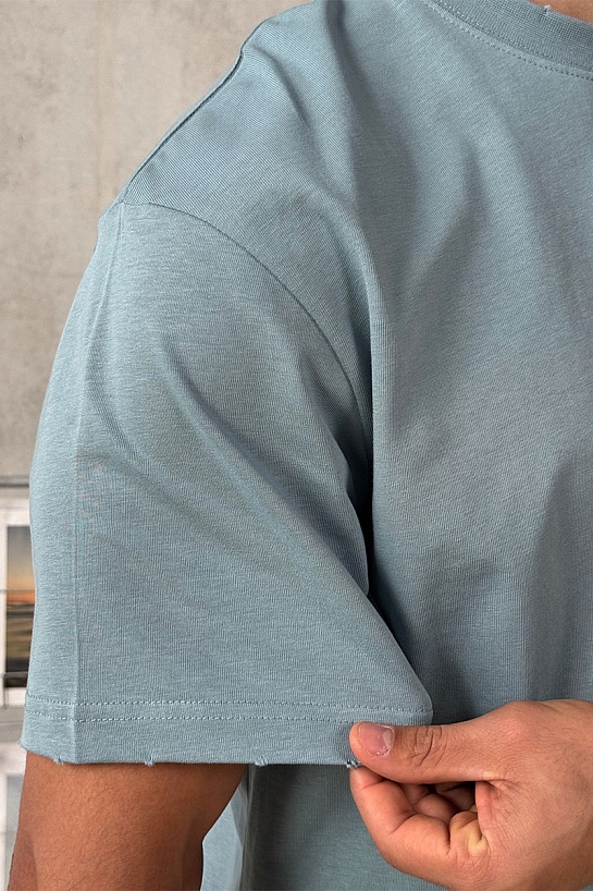 Мужская синяя футболка Golden Goose