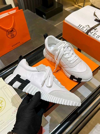 Женские комбинированные кроссовки Hermes Bouncing premium   