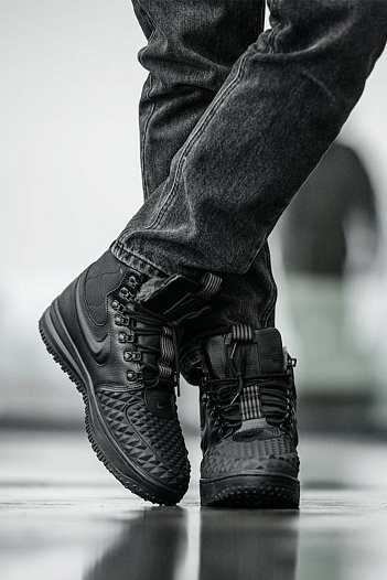 Кроссовки с мехом Nike Lunar Force 1 Duckboot - Black   