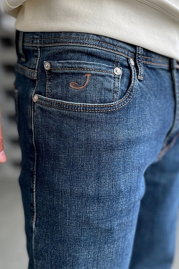 Мужские джинсы Jacob Cohen синего цвета   