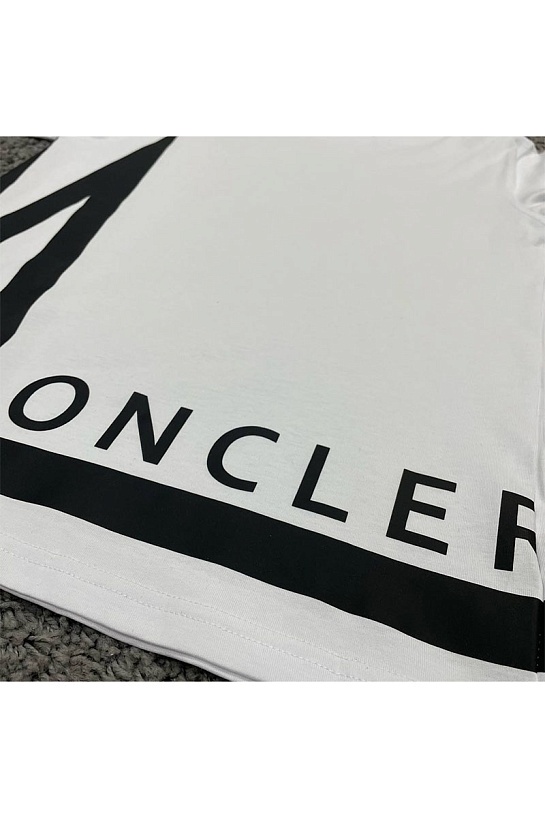 Футболка белого цвета Moncler M' Motif