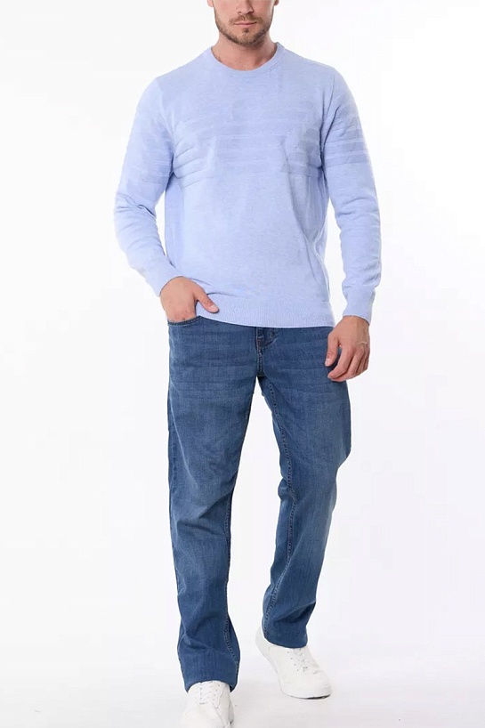 Мужской голубой джемпер Emporio Armani