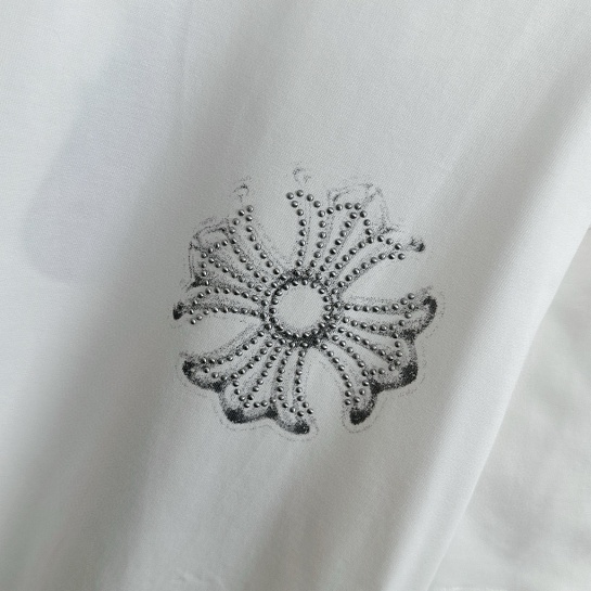 Белая оверсайз футболка Chrome Hearts Premium