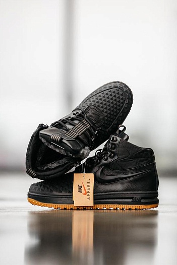 Кроссовки с мехом Nike Lunar Force 1 Duckboot - Back / Gum   