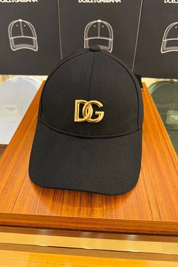 Чёрная бейсболка Dolce&Gabbana logo-plaque   
