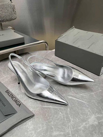 Женские кожаные туфли на каблуке Balenciaga premium   