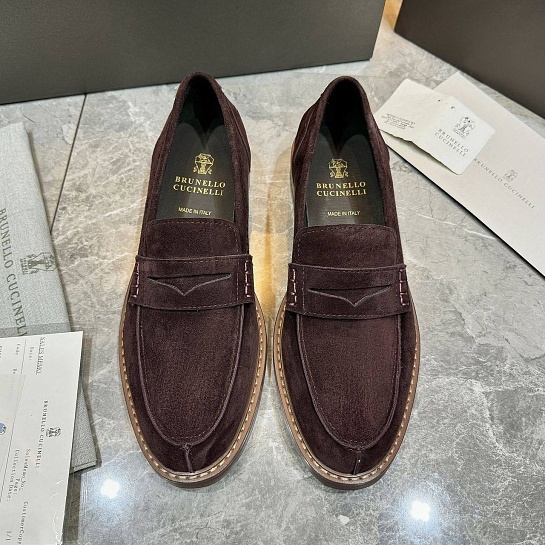 Мужские замшевые лоферы Brunello Cucinelli Premium