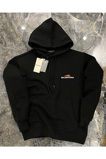 Чёрное худи Balenciaga Year Of The Tiger embroidered-logo   