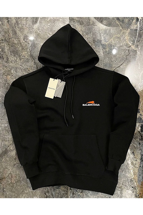 Чёрное худи Balenciaga Year Of The Tiger embroidered-logo