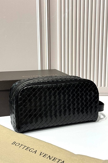 Кожаный несессер Bottega Veneta Intreccio premium 25x14x8 см   