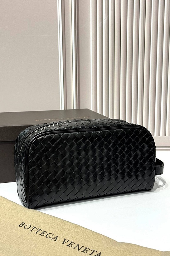 Кожаный несессер Bottega Veneta Intreccio premium 25x14x8 см