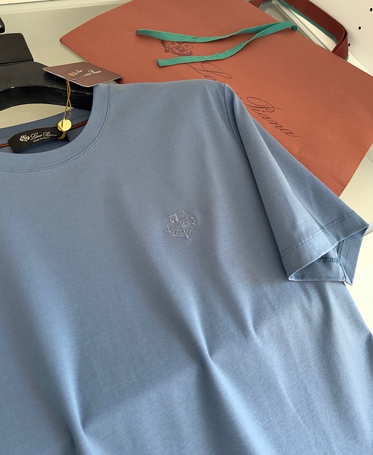 Мужская голубая футболка Loro Piana