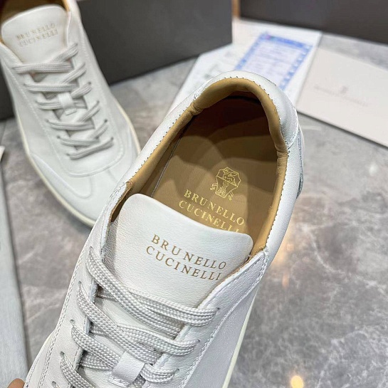 Мужские кожаные кроссовки Brunello Cucinelli
