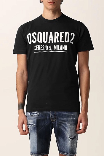 Мужская чёрная футболка Dsquared2 Ceresio 9   